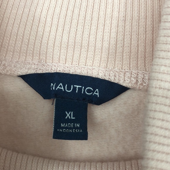 Nautica funnel neck Light pink sweatshirt- Size XL - Picture 2 of 6